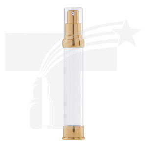 Botella Airless 35 ml oro con tapa cristal SL-B008